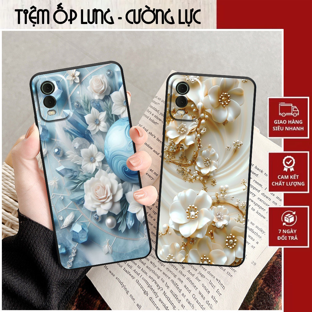 เคส Nokia C31 / C32 พิมพ์ลายดอกไม้สีสันสดใส