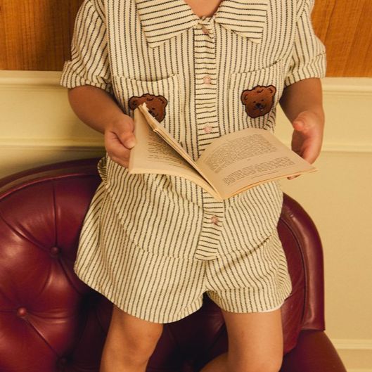 lookbookpetite recipe shorts กางเกงขาสั้นเอวยางยืด ลายทาง สี black and white stripe