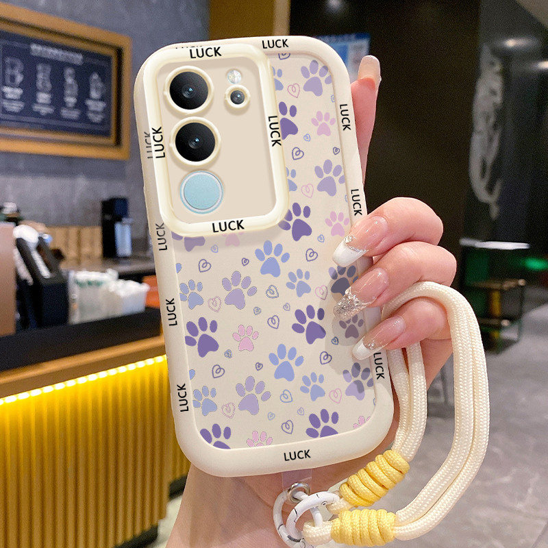 VIVO V29 5G V29E 5G V29 Pro 5G เคสการ์ตูนพร้อมเชือกเส้นเล็ก