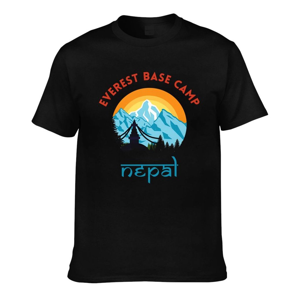 แฟชั่นฤดูร้อน Tee Mount Everest Base Camp เนปาลภูเขา Hiker Climb Himalayas (1) ผ้าฝ้ายผู้ชายเสื้อยืด