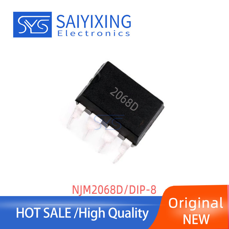10PCS ใหม่ IC 2068D NJM2068D บรรจุภัณฑ์ DIP8 Dual Channel Operation Amplifier ชิป