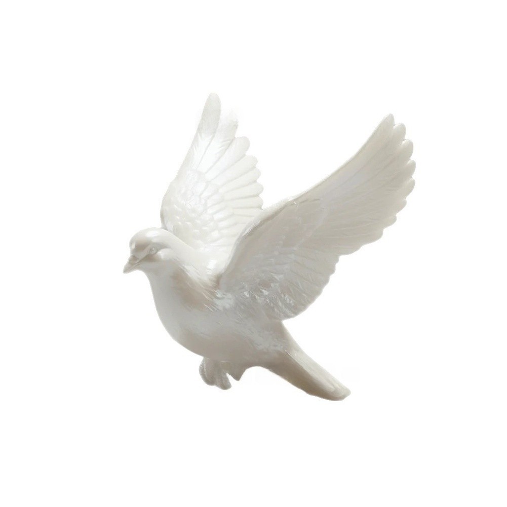 HOTModern Minimalist White Dove อะคริลิคประติมากรรม Peace Symbol 3D Crafted