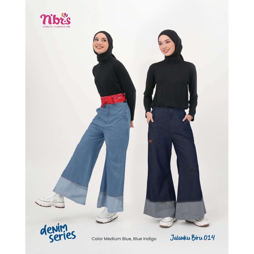 Nbrs My Street กางเกงผู้หญิง Blue 014 Denim Is Wrong ผ้าหนึ่งประเภททําจากเส้นใยผ้าฝ้ายและดิลจิเอทด้ว