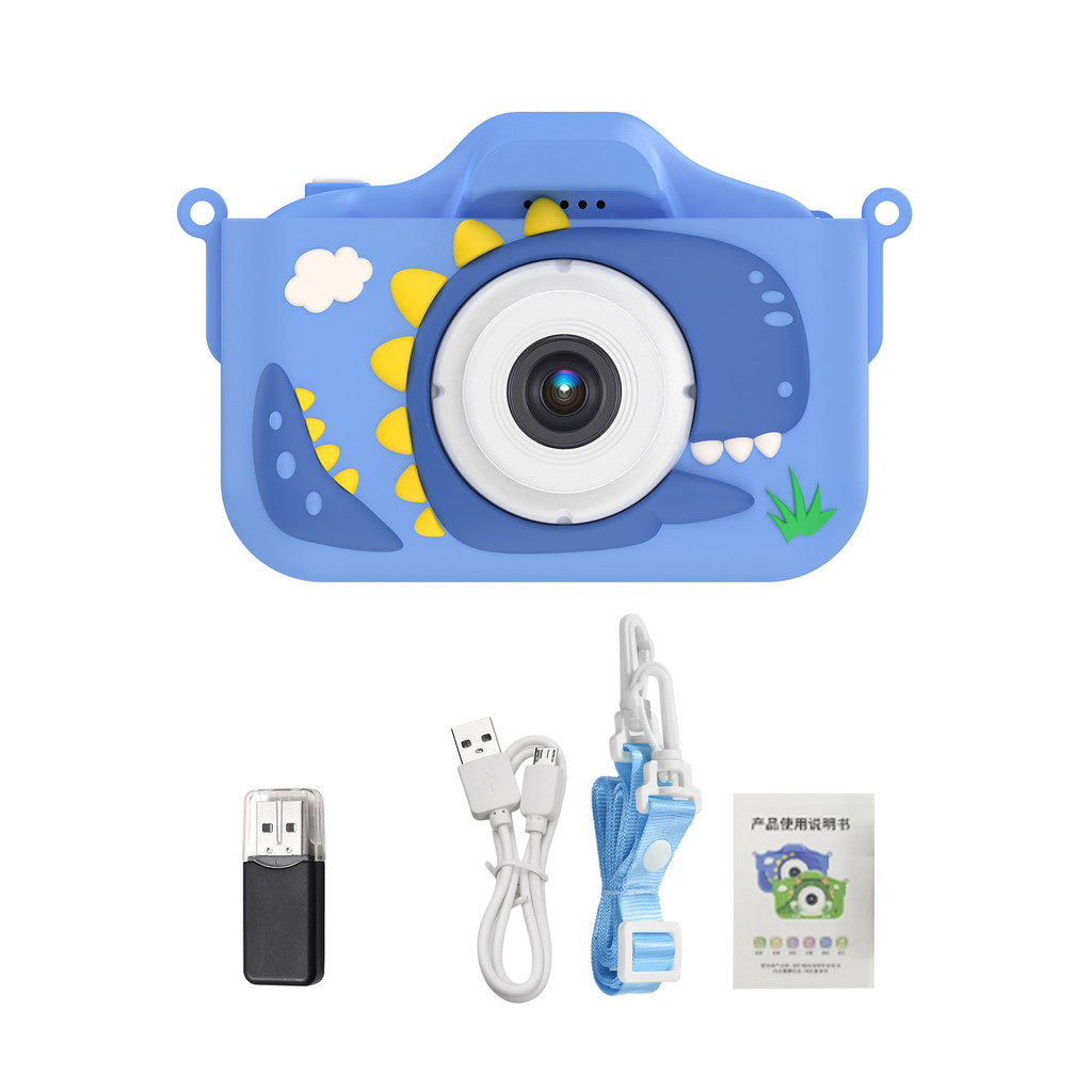 [Mamamoo1-Fast Ship] กล้องดิจิตอลสําหรับเด็ก 1080P วิดีโอน่ารักสําหรับเลนส์คู่ 2.0 นิ้วหน้าจอ IPS 48