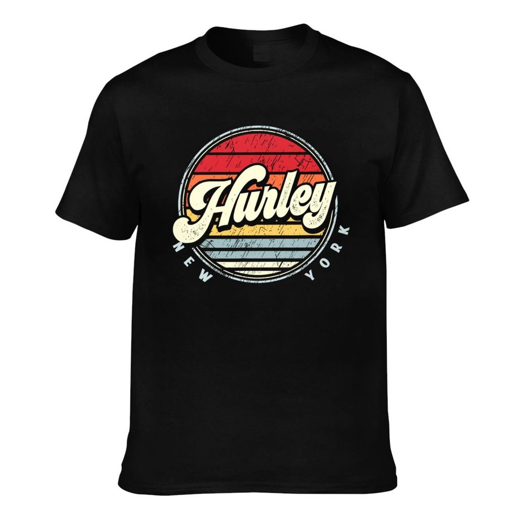 คุณภาพดี Retro Hurley Home State Cool 70S Style Sunset Mens Cool เสื้อยืด