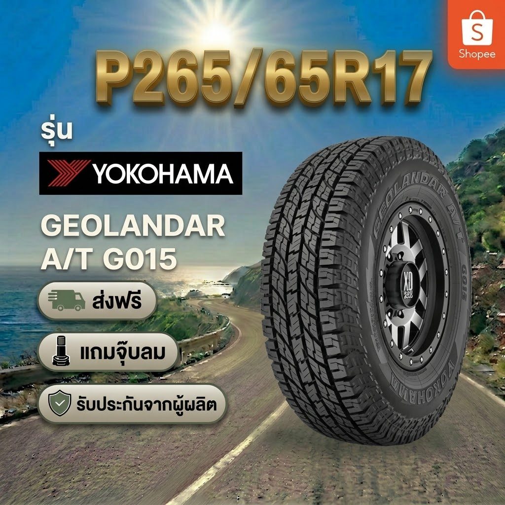 LT285/70R17 YOKOHAMA GEOLANDAR A/T G015 ยางใหม่ 1 เส้น ปี 2026