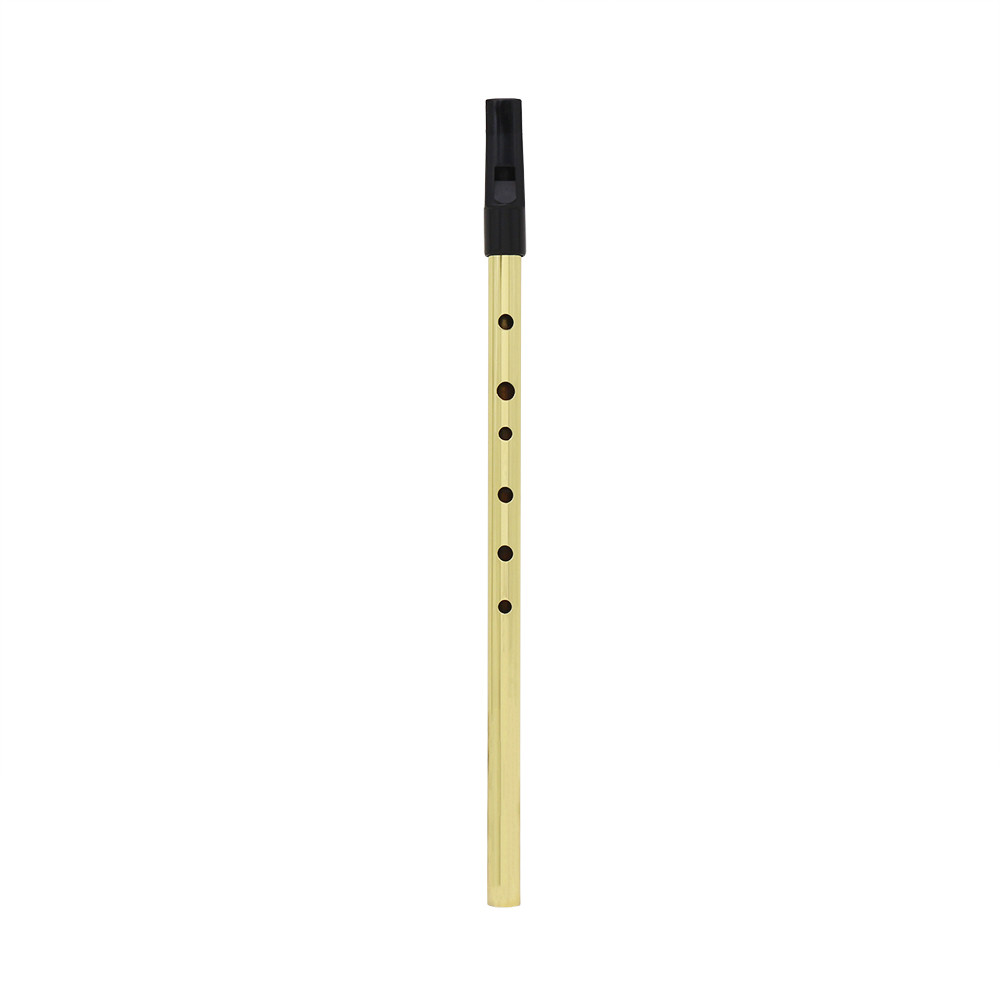 [musb] Copper Traditional Irish Whistle Key of D Blowing Instrument พร้อมกระเป๋าเก็บ (สีทอง)