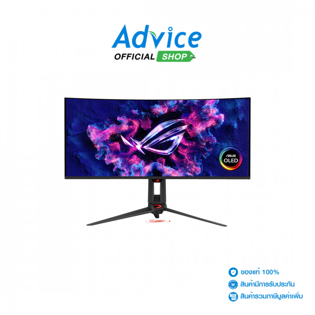 ASUS MONITOR (จอคอมพิวเตอร์) 34'' ROG SWIFT PG34WCDN (OLED, DP, HDMI, USB-C) CURVE 4K 360Hz - A01796