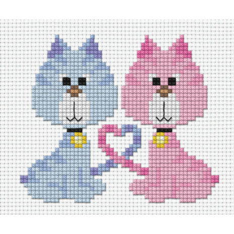 PINN SHOP ชุดปักครอสติช : แมวคู่รัก [09-X]