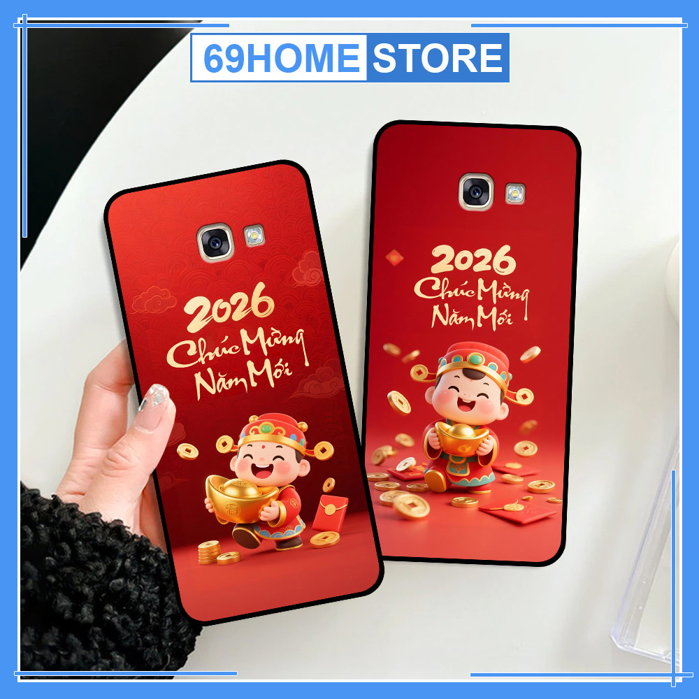 เคส Samsung A3 2017 / A5 2017 / A7 2017 พิมพ์ลายภาพปีใหม่นําโชค