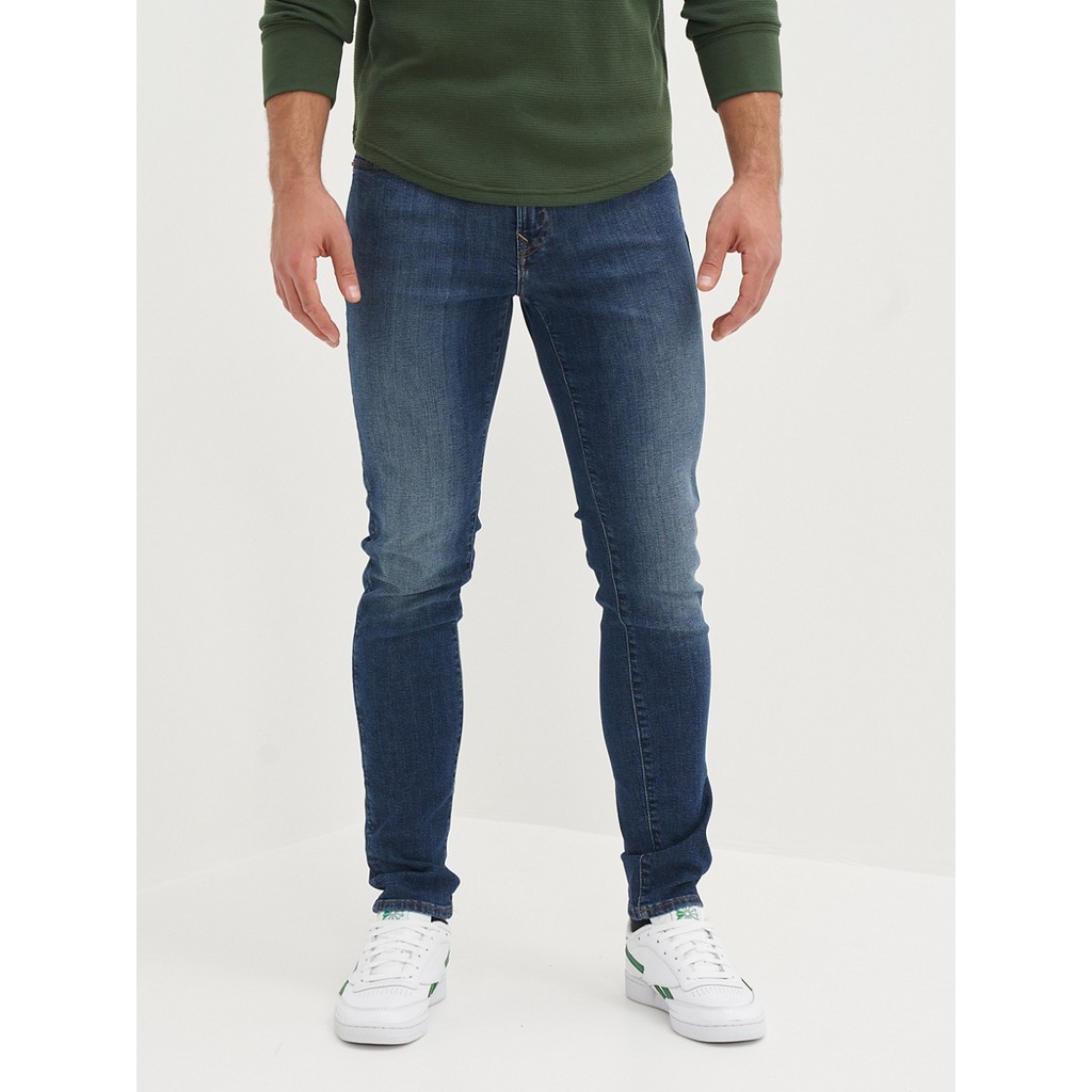 American Eagle กางเกงยีนส์ผู้ชาย DARK CLEAN SKINNY FIT สี MEDIUM TINTED INDIGO - 011-6351-471