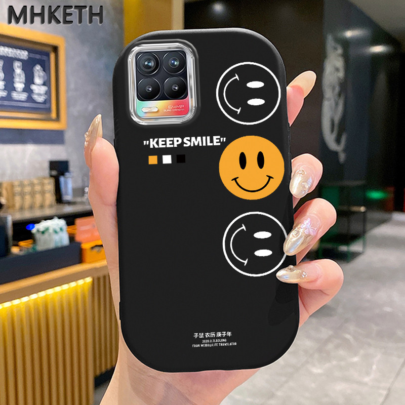 MHKETH เคสสำหรับ Realme 8 5G 8s 5G Q3 Q3i V13 5G Narzo 30 5G เคสโทรศัพท์ซิลิโคนขายดีออกแบบ Keep Smil