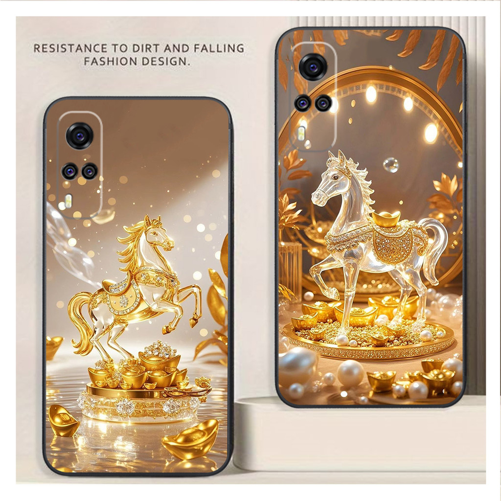 เคสสําหรับ Vivo Y51S - Y51 2020 - Y72 - Vivo Y53S พิมพ์ม้าฟอร์จูนปีใหม่