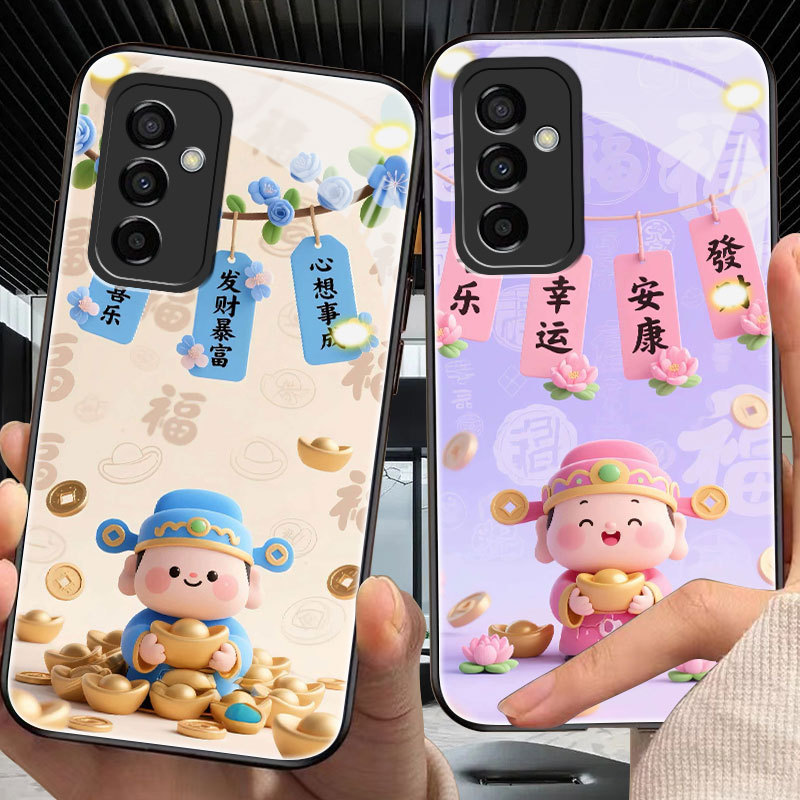 Rich ปลอกสําหรับ samsung a34,a41,a42,a50/s,a51,a80,a81,a90,j2/core/prime,j3,j4,j5,j6,j7/plus/s) กระจ