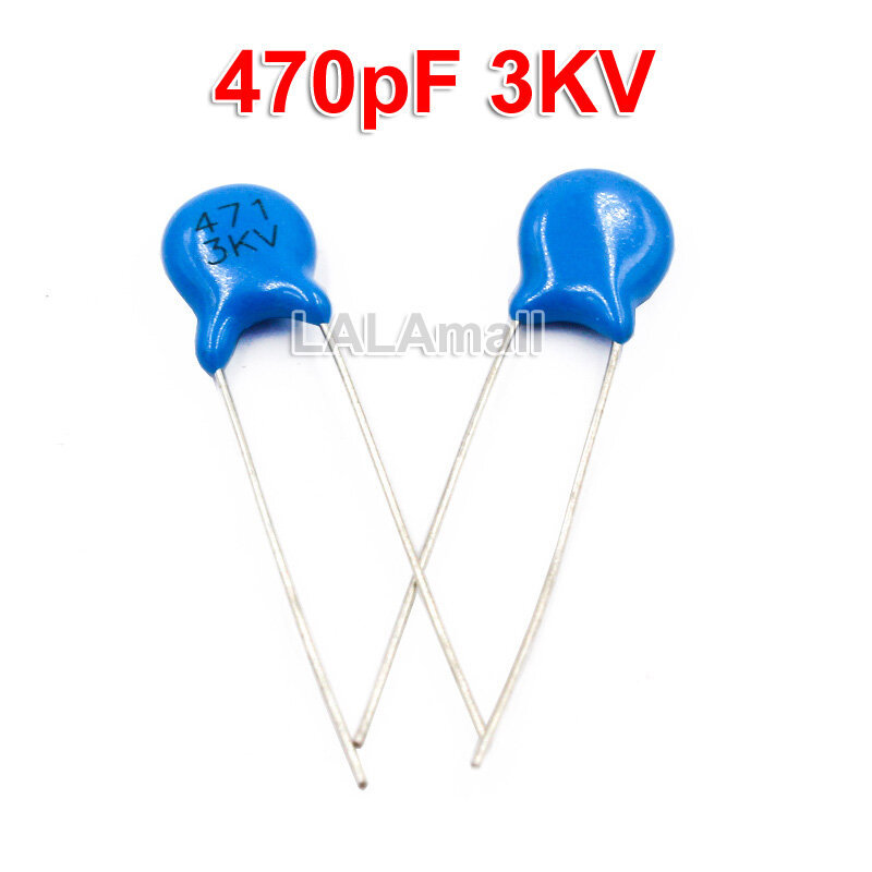 20 ชิ้น 470pF 3KV ตัวเก็บประจุเซรามิกแรงดันสูง 471 471J 471K 3000V