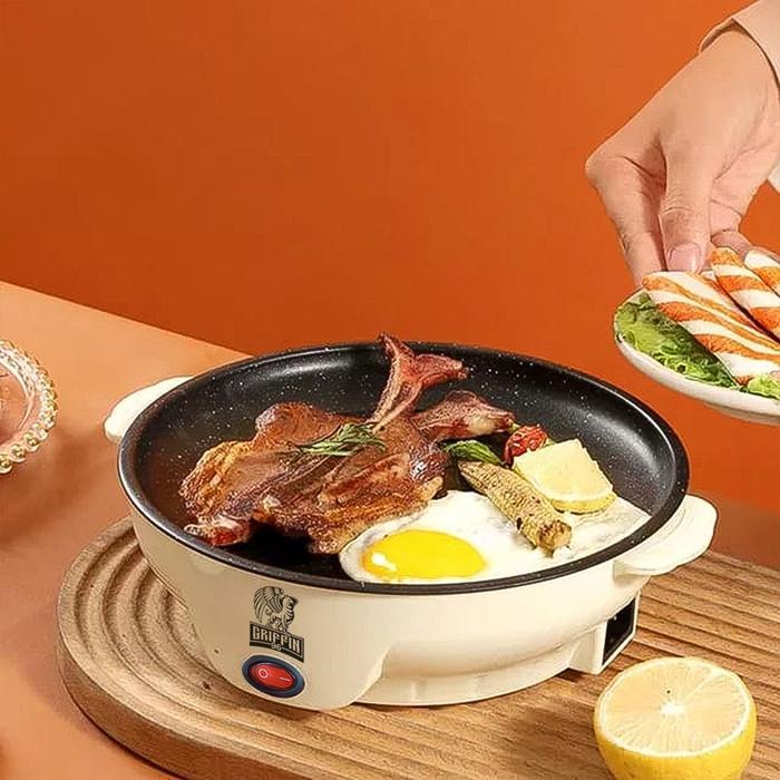 Reniaofficial ELECTRIC GRILL MULTIFUNCTIONAL ELECTRIC GRILL TRAY BBQ COOKER ELECTRIC PAN
