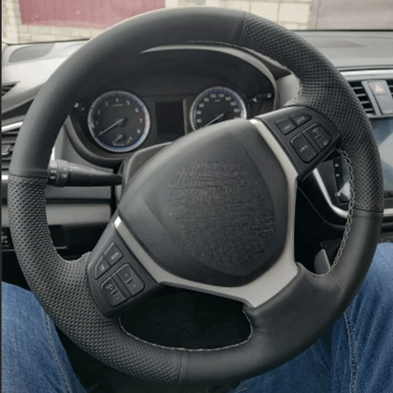 Custom Fit พวงมาลัยรถสําหรับ Suzuki Vitara 2019 Escudo LY 4th Gen 2018 2017 2016 Vitara หนังเทียมลื่นรถอุปกรณ์เสริม