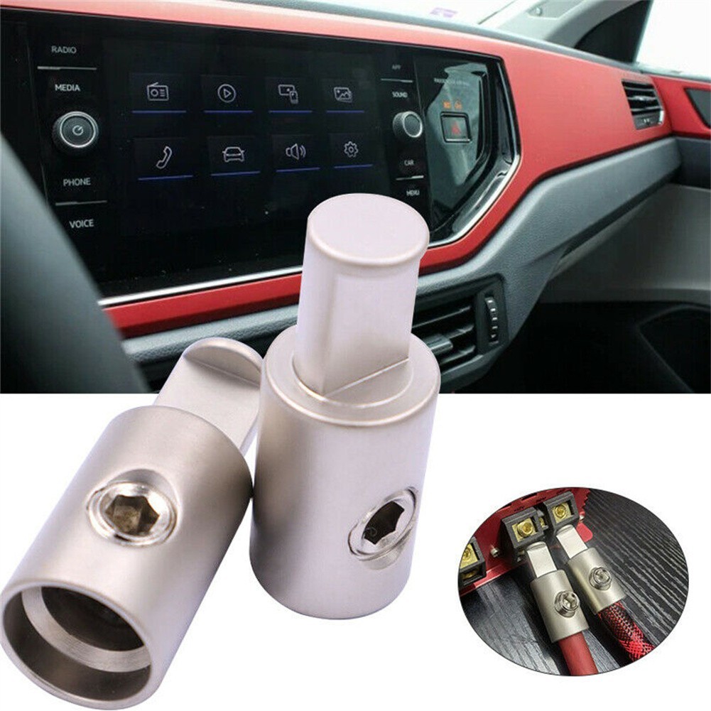 [CUTEBABY] 2x เครื่องเสียงรถยนต์ AMP /0 Gauge Power Ground Wire Pin AWG Terminal Input Wire Reducer