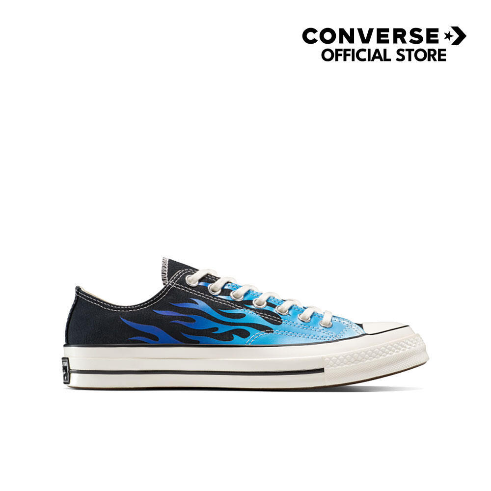 CONVERSE รองเท้า CHUCK 70 ARCHIVE G.I.D. FLAMES OX BLACK/BLUE UNISEX A15611CU_F5BKBL