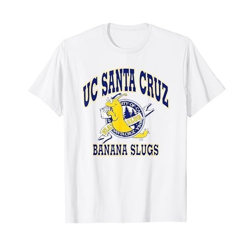 เสื้อยืดผ้าฝ้ายสำหรับผู้ชาย UC Santa Cruz UCSC Pulp Fiction Banana Slugs ไซส์ o-คอ จาก XS ถึง 3XL