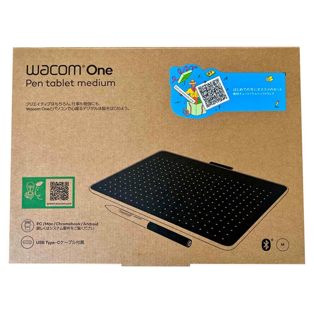 Wacom One M Creative Pen Tablet CTC6110WL (Medium) - USB-C, Bluetooth 5.1