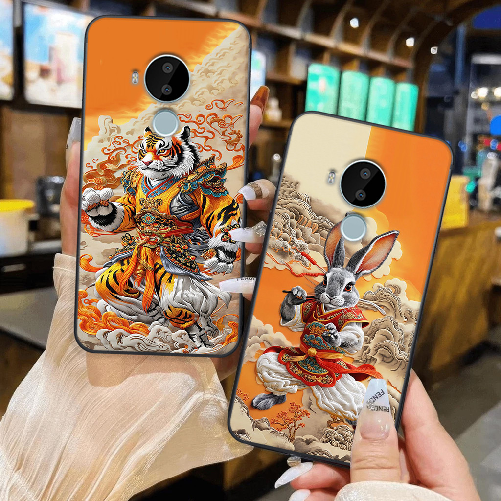 3.4 - Nokia C20 - Nokia C30 - เคส Nokia G20 พิมพ์ลายสัตว์ 12 ราศี สวยนําโชค