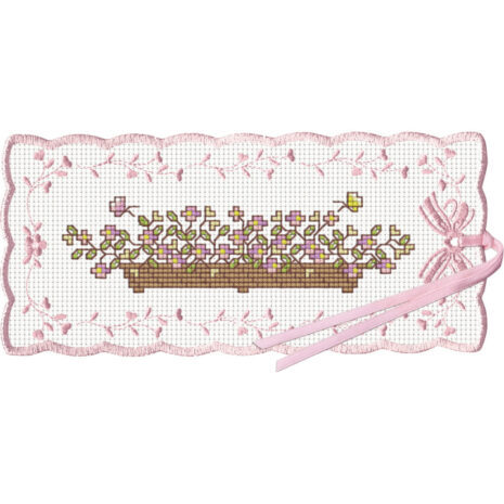 PINN SHOP ชุดปักครอสติช : บุ๊คมาร์ครางดอกไม้ [30-Y]