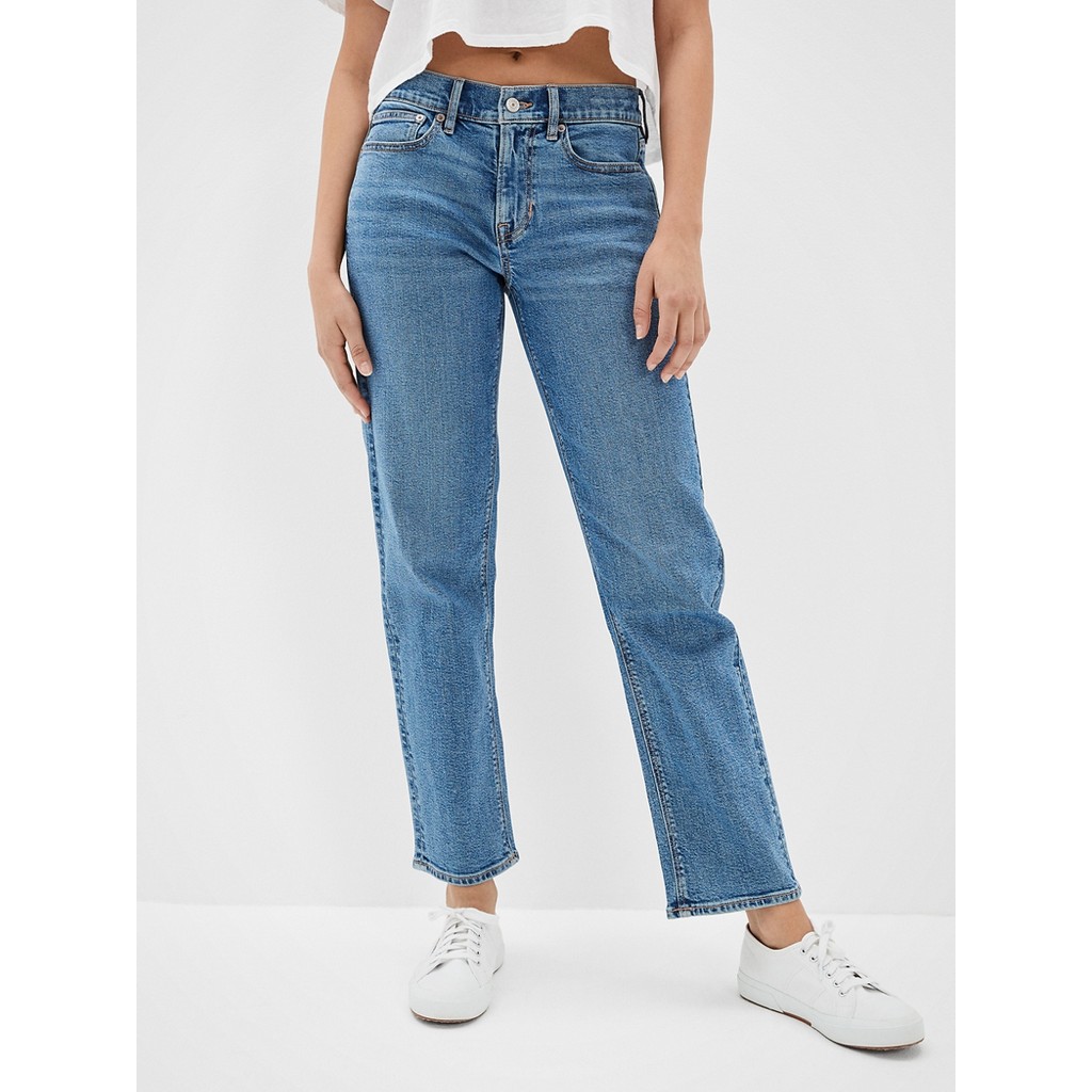 American Eagle กางเกงยีนส์ผู้หญิง 90S STRAIGHT สี BRIGHT BLUEBELL - 043-3915-492
