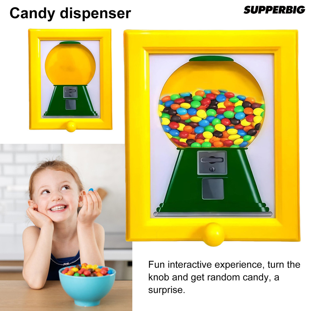 Supperbig Candy Dispenser Mini Gumball Machine กรอบเด็กผู้ใหญ่โต๊ะ Candy Dispenser สําหรับ Candies ถ