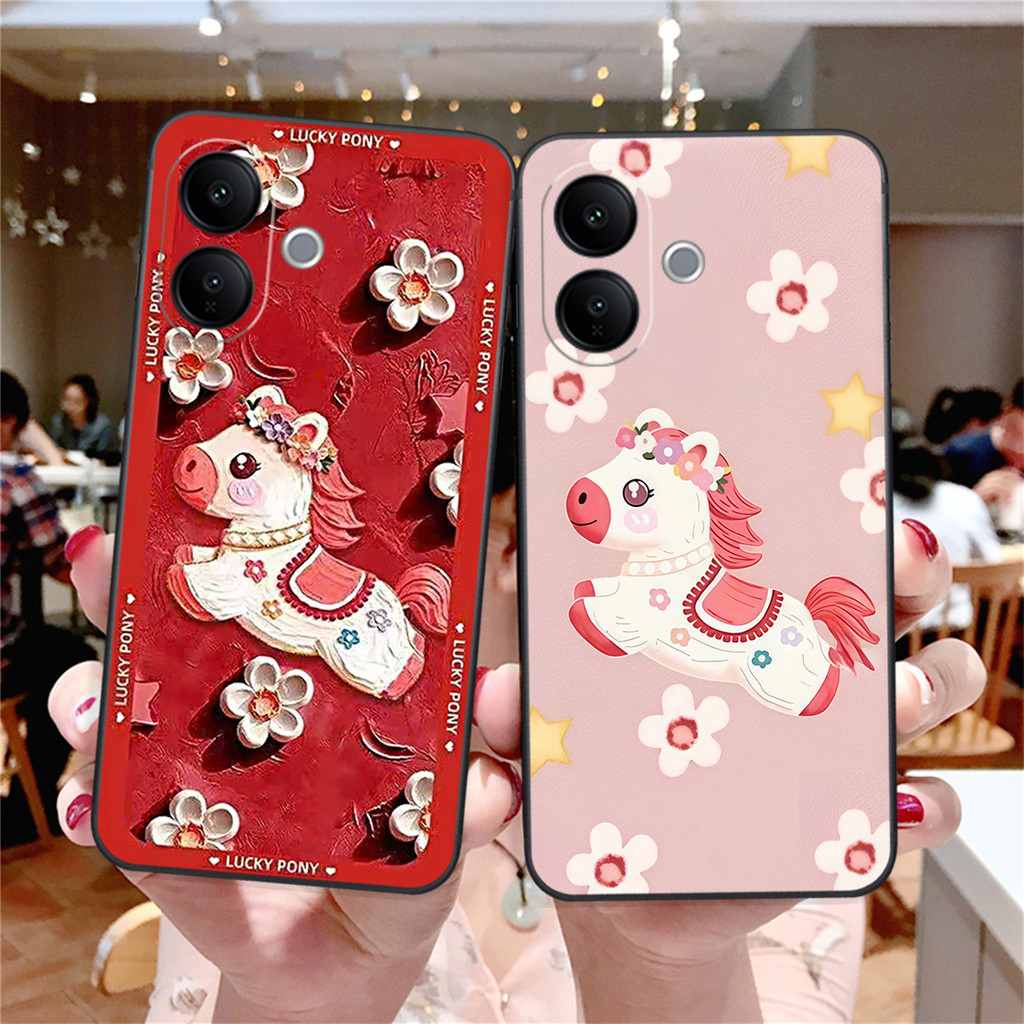 เคส Vivo V60 / V60 Lite ลายม้าลัคกี้ปีใหม่น่ารัก