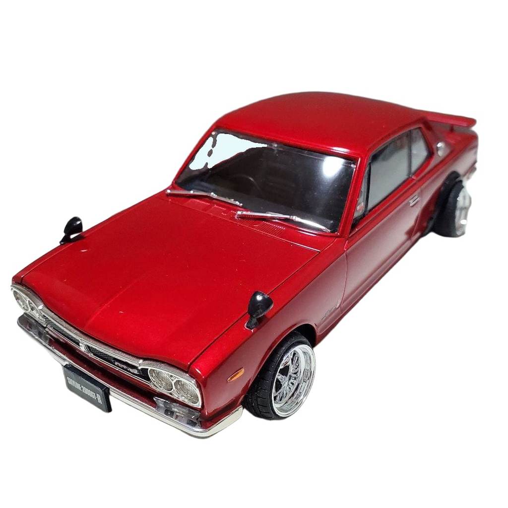 【Direct from Japan】โมเดลรถ Nissan Sky GTR Hakosuka ขนาด 1/24 จาก Aoshima Rakupla ที่ผ่านกระบวนการปรั