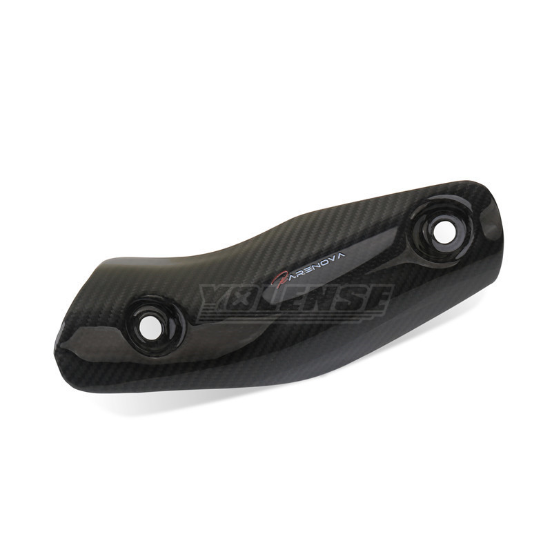 เหมาะสําหรับ Kawasaki ZX-4R ZX-4RR ZX-25R ดัดแปลงคาร์บอนไฟเบอร์ฝาครอบไอเสียส่วนด้านหน้าคาร์บอนไฟเบอร
