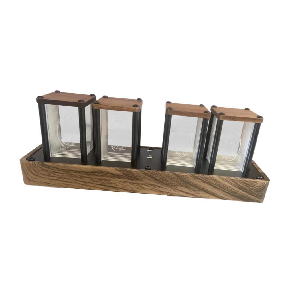 [TH26] Rgb Nixie Tube Clock Led Desktop Alarm Glow Decor Creative Assembled Modern Digital Table Des