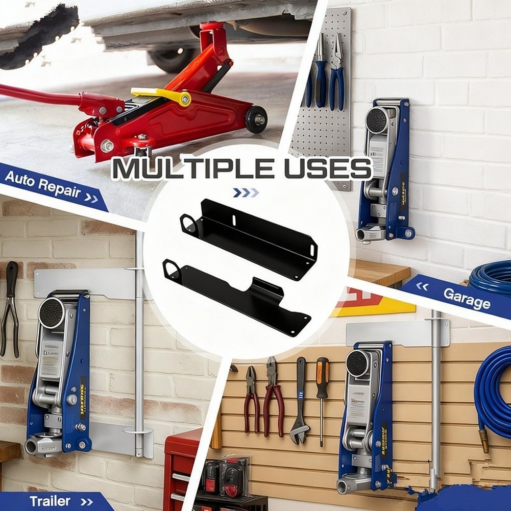 xp1 Wall Mount Floor Jack Holder Bracket สีดําเงินสําหรับ Garage Storage