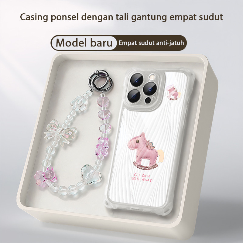 HP GANTUNGAN Textured Rocking Horseเคสโทรศัพท์สําหรับIphone 13 14 Pm 17 Pro Max 15 16 Pro Max 11 Pro