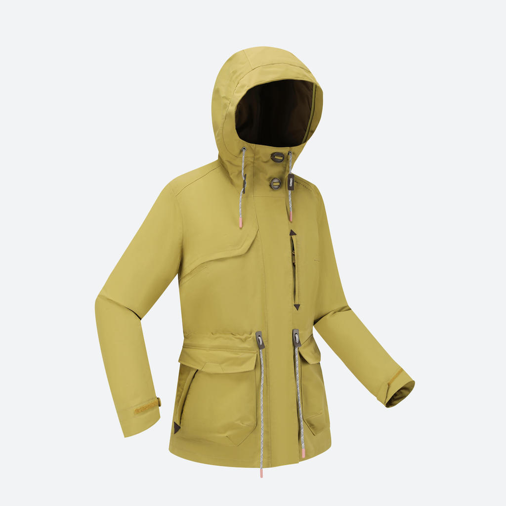 เสื้อแจ็คเก็ตกันน้ำสำหรับผู้หญิงรุ่น NH900 - กากีป่าชายเลน | NH900 JACKET WOMEN - Mangrove Khaki