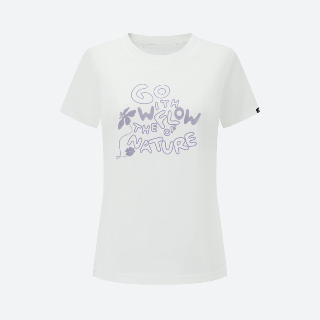 เสื้อเดินป่าสำหรับผู้หญิงรุ่น NH500 - ขาวปุยฝ้าย | Women's Hiking T-shirt - NH500 - Cotton White