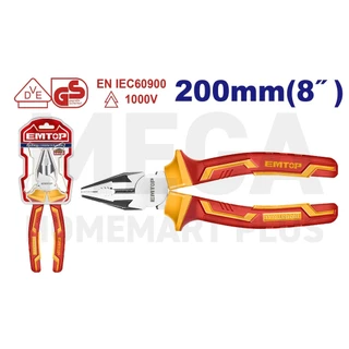 EMTOP คีมหุ้มฉนวน ปากจิ้งจก ขนาด 6 นิ้ว / 7 นิ้ว / 8 นิ้ว รุ่น EPLRC0631 / EPLRC0731 / EPLRC0831