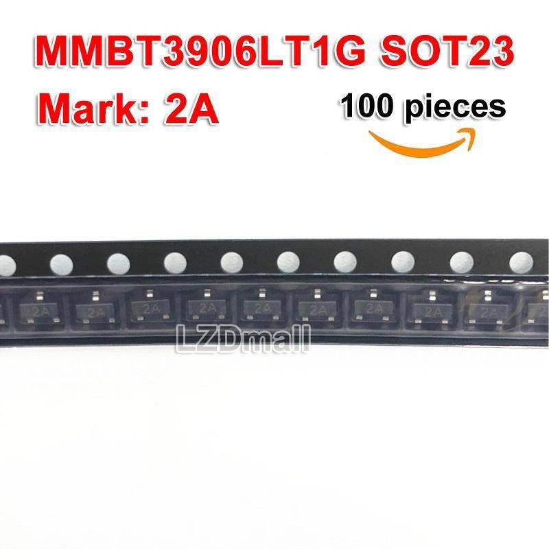 100pcs MMBT3906 2A MMBT3906LT1G 3906 2N3906 200mA 40V SOT-23 SOT23-3 PNP SMD ทรานซิสเตอร์ Triod ใหม่