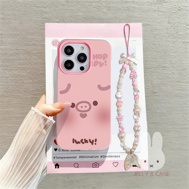 GANTUNGAN Lucky Pig Jelly Lanyard 2 In 1 ปลอก Vivo Y21D Y400 Y05 V70 Fe V60 Lite Y19S Pro Y29 5G Iqo