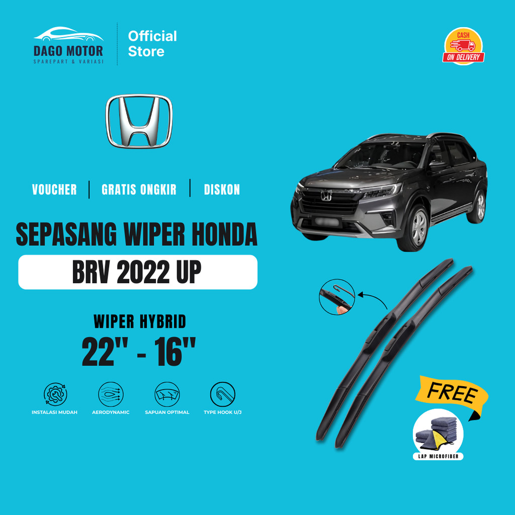 2022 Honda BRV Wiper - Ertiga Hybrid Car Windshield Wiper ฟรีผ้าไมโครไฟเบอร์