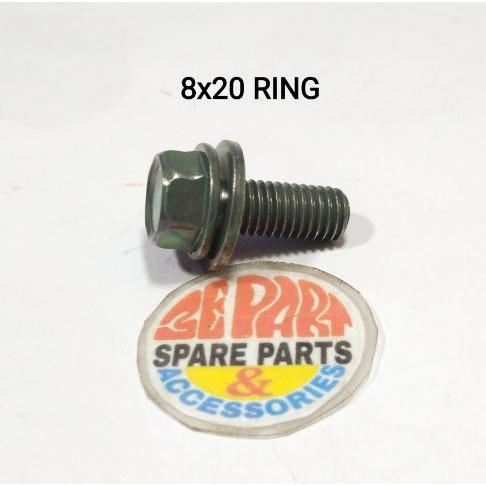 Barstep Bolts 8M X 20M แหวนล็อค 12 รถจักรยานยนต์หายาก Lower Step Bolts