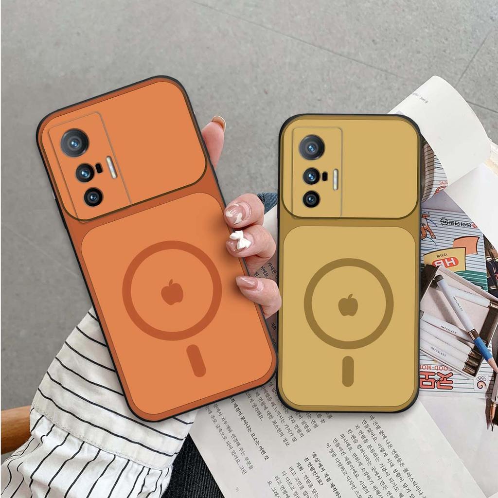 เคส Vivo X70 / X70 Pro พร้อมฝาหลังวงแหวนชาร์จ apple พิมพ์หรูหรา