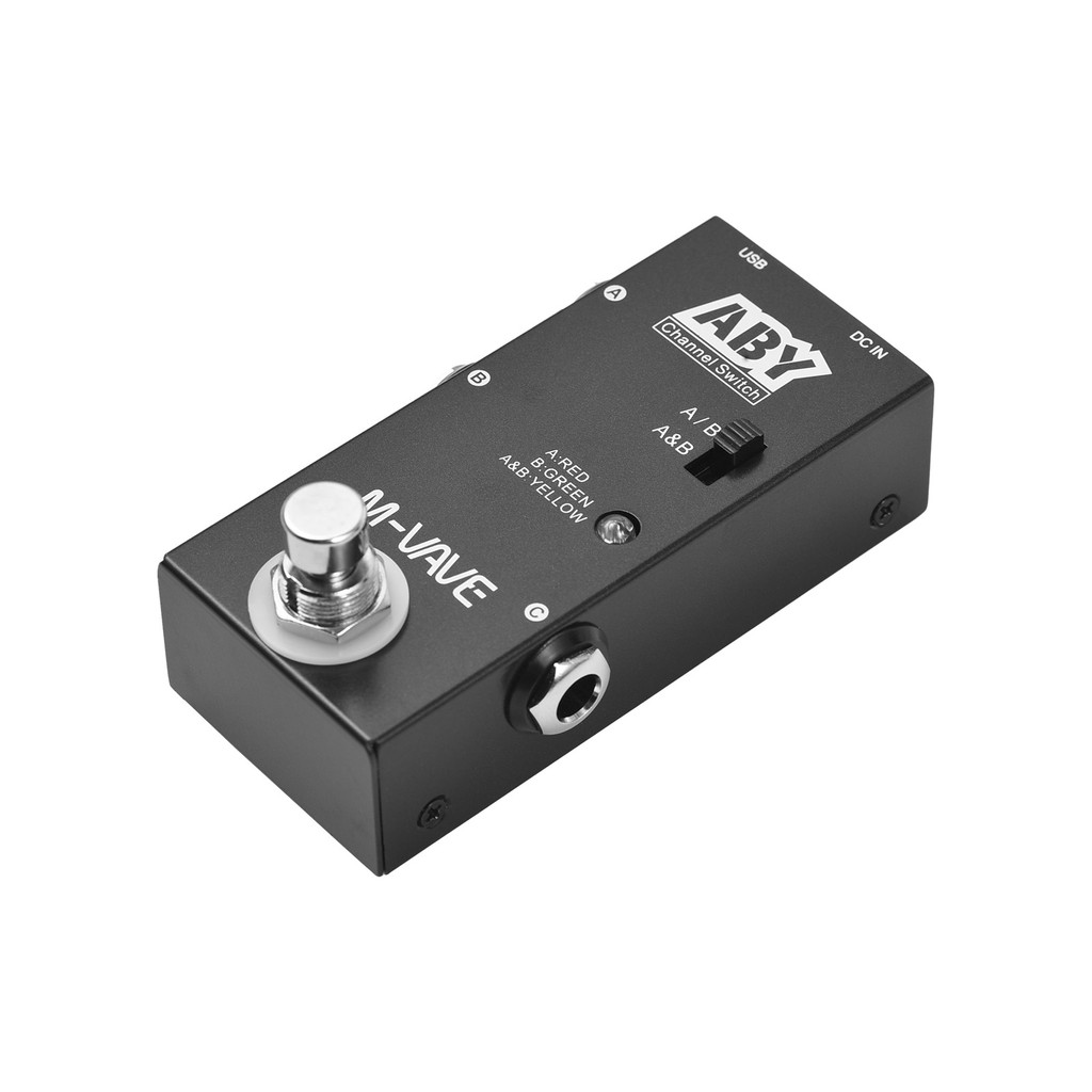 M-VAVE ABY Line Selector AB Switch เอฟเฟกต์กีตาร์ขนาดเล็กเหยียบ True Bypass Bass Box - Channel