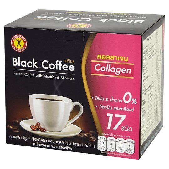 🐙 เนเจอร์กิฟกาแฟดำผสมคอลลาเจน 50ก. 🐟 NATUREGIFT BLACK COFFEE COLLAGEN 50G. 🐞   🐒