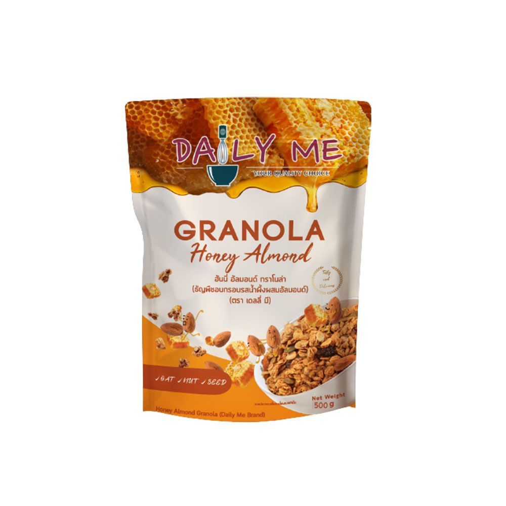🐙 เดลลี่มี กราโนล่า รสน้ำผึ้ง 500ก. 🐟 DAILY ME GRANOLA HONEY ALMOND 500G. 🐞   🐒