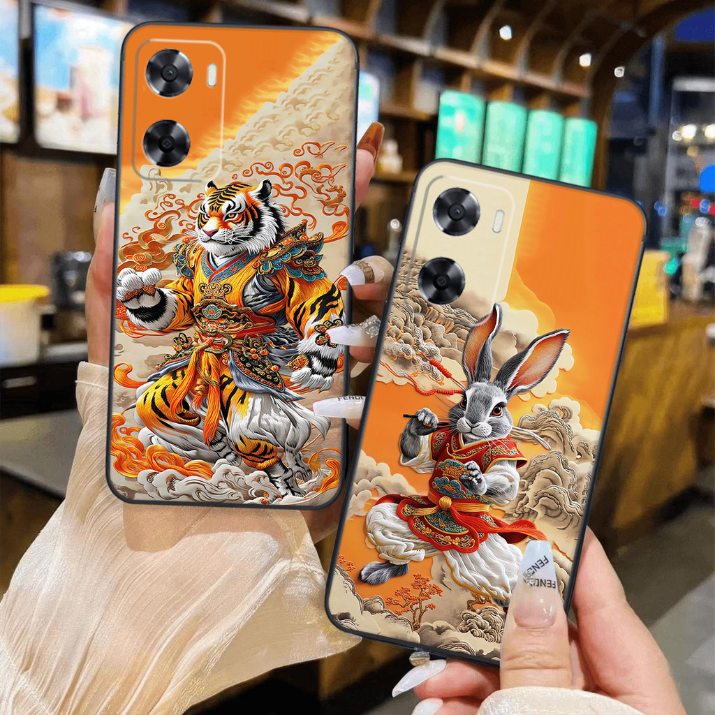 Oppo A57 2022 - เคส Oppo A57 4G - เคส Oppo A77s พิมพ์ลายสัตว์ 12 ราศี สวยนําโชค