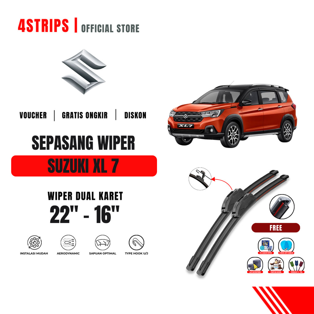 ที่ปัดน้ําฝนกระจกคู่ Suzuki XL7 ฟรี 5 โบนัส