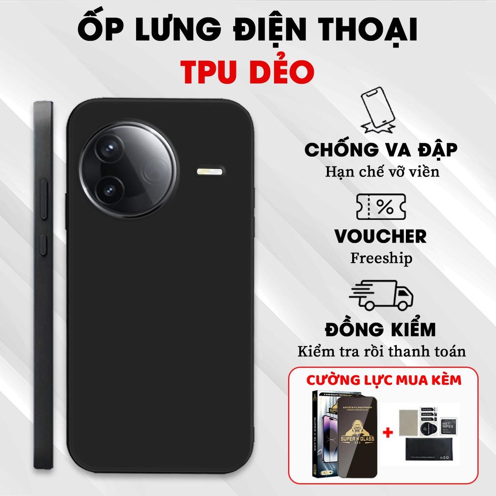 เคส Poco F7 / F7 Pro / F7 Ultra ผลิตจากวัสดุ TPU ยืดหยุ่นสีดํา ทนต่อแรงกระแทกเป็นพิเศษ
