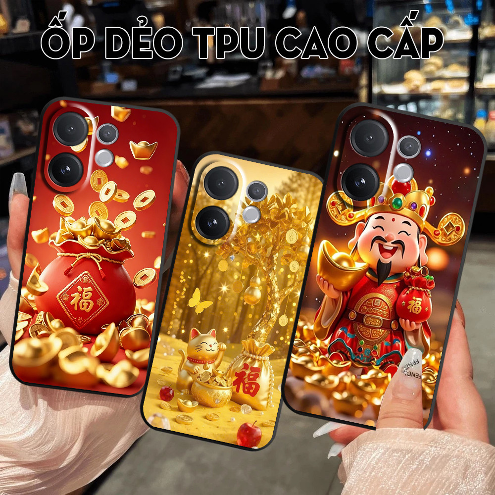 เคส Vivo V60 5G / V60E / V60 Lite 5G พิมพ์พร้อมกระเป๋าเงินนําโชคล่าสุด